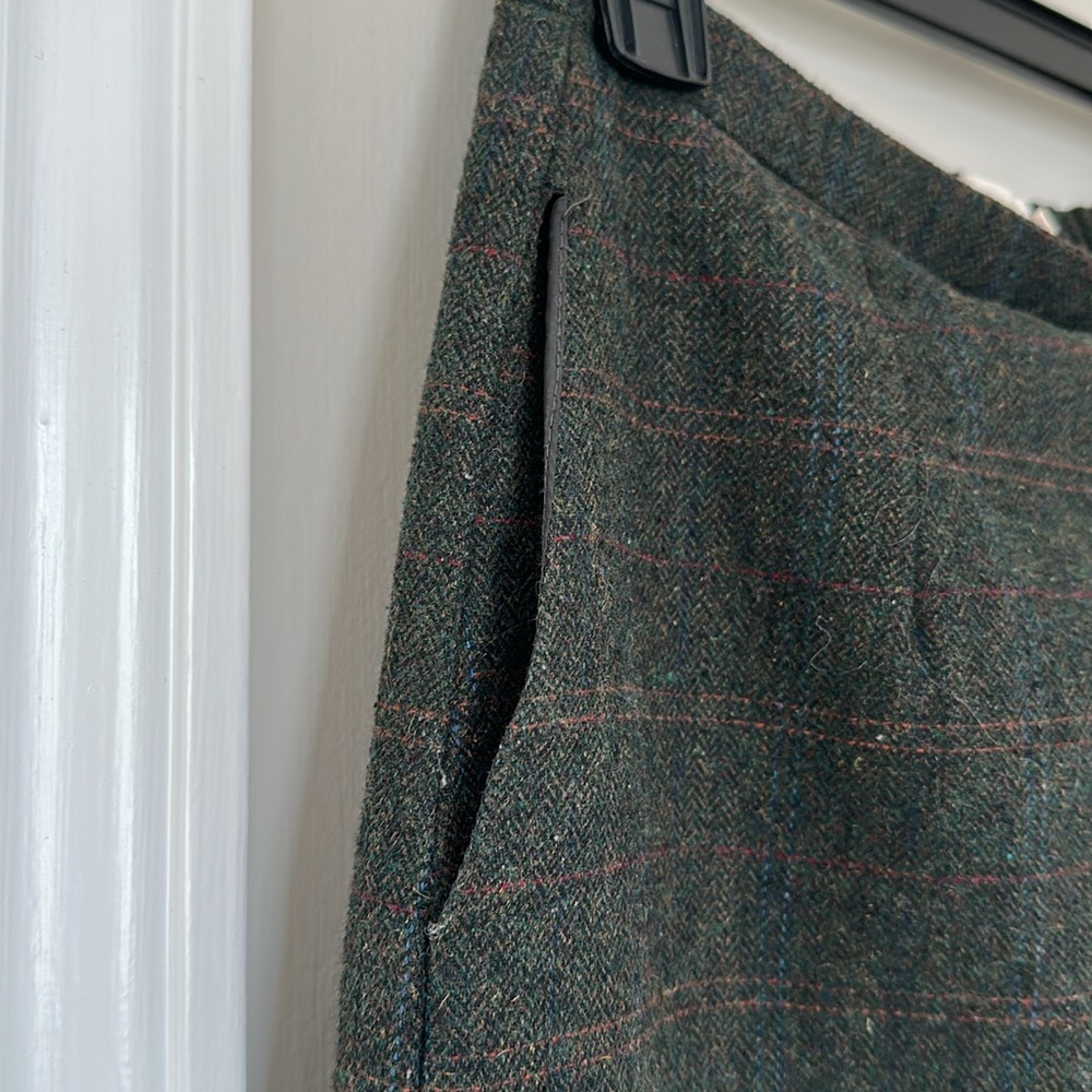 Roolee plaid tartan dark green pencil skirt McMillan Plaid Skirt wool blend